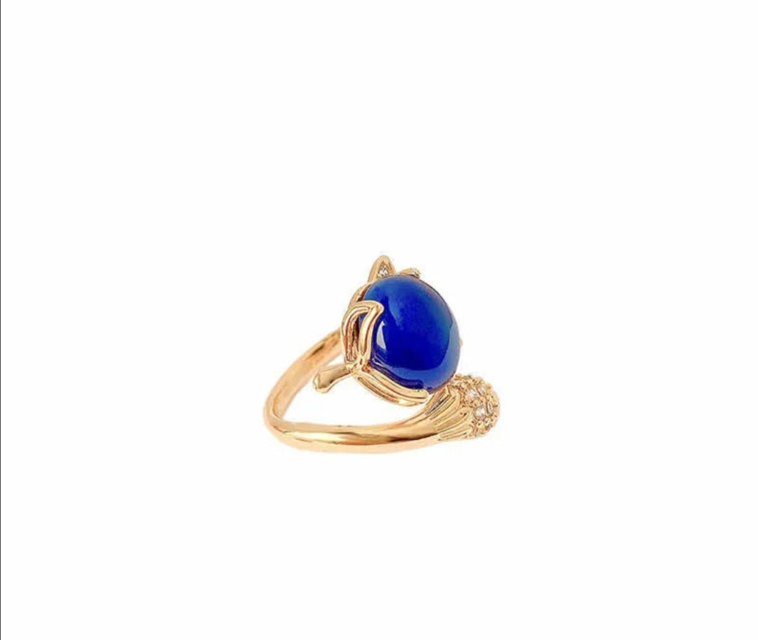 Wholesale Temperature-sensitive color-changing Fox jewelry simple Valentine's Day ring